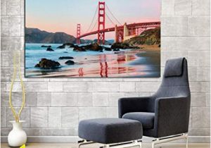 Golden Gate Bridge Wall Mural Amazon Yjffbh Retro Print Modern Abstract Golden Gate