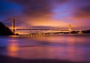 Golden Gate Bridge Wall Mural Golden Gate Bridge Sunset Wallpaper Desktop Nuf