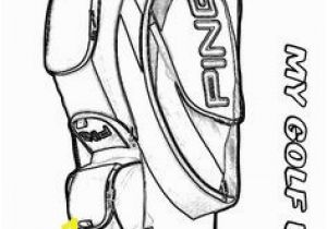 Golf Bag Coloring Page Free Digital Stamp Set Golf Bag Masculine