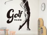 Golf Course Wall Murals Sports Game Golf Waterproof Wall Stickers for Bedroom Vintage Golf