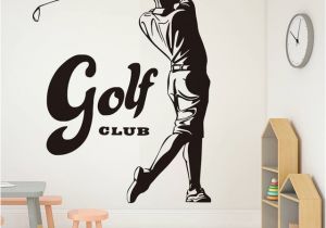 Golf Course Wall Murals Sports Game Golf Waterproof Wall Stickers for Bedroom Vintage Golf