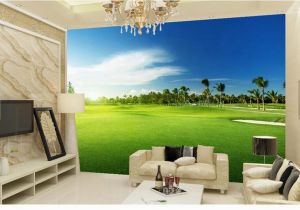 Golf Mural Wallpaper 3d Wallpaper 3d Angepasst Tapete Golf Wiese Landschaft Wandmalereien