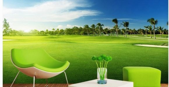 Golf Mural Wallpaper 3d Wallpaper 3d Angepasst Tapete Golf Wiese Landschaft Wandmalereien