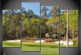 Golf Wall Murals Augusta Augusta Hole 13 Golf Course 4 Piece Framed Wall Art Canvas