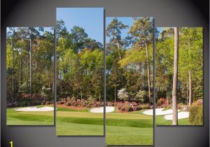 Golf Wall Murals Augusta Augusta Hole 13 Golf Course 4 Piece Framed Wall Art Canvas