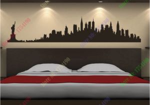 Gotham City Wall Mural New York City Skyline Wall Stickers City Silhouette Buildings Art