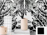 Gothic Wall Murals Monochrome Removable Wallpaper Leaf Self Adhesive Wallpaper