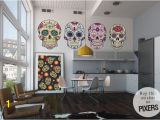 Gothic Wall Murals Sticker Colorful Skull Sticker • Inspirations • Pixersize