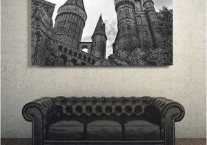 Gothic Wall Murals Uk Hogwarts Canvas Print Black and White Fine Art Graphy