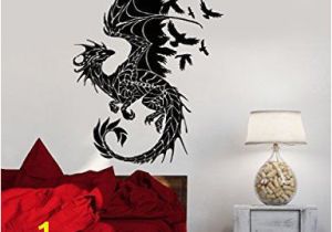 Gothic Wall Murals Vinyl Decal Wall Sticker Dragon Birds Fantasy Fairytale Gothic Decor