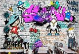 Graffiti Brick Wall Mural Afashiony Custom 3d Wall Mural Wallpaper Fashion Street Art