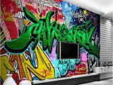 Graffiti Murals for Bedrooms Beibehang 3d Wallpaper Street Graffiti Background 3d Living Room