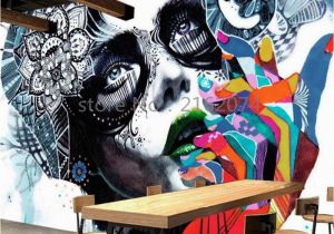 Graffiti Murals for Bedrooms Custom 3d Graffiti Wallpaper the Living Room Backdrop Room 3d Photo