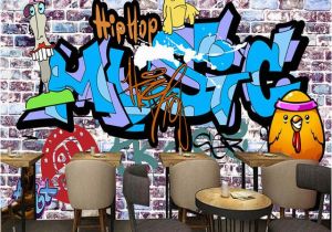 Graffiti Wall Mural Decals Custom 3d Wall Mural Wallpaper Hand Painted Brick Wall Creative