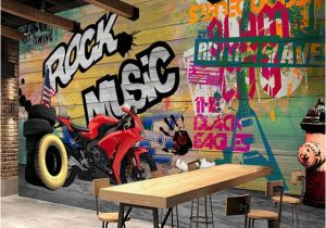 Graffiti Wall Mural Decals Custom Wallpaper Murals Modern Graffiti Art Motorcycle Background