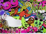 Graffiti Wall Mural Wallpaper Funky Wall Art Mural