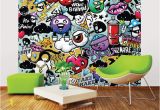 Graffiti Wall Murals for Bedrooms Mural Graffiti Monster Wall In 2019