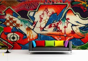 Graffiti Wall Murals for Bedrooms Red White and Blue Graffiti Mural Wallpaper
