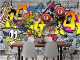 Graffiti Wall Murals Wallpaper Mbwlkj European and American Trend Graffiti Ktv Bar