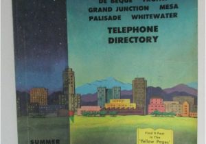 Grand Junction Colorado White Pages Directory 1960 Grand Junction Whitewater Mesa Telephone Directory