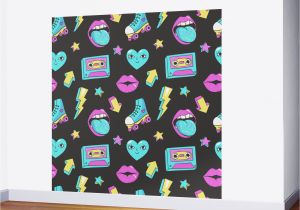 Graphic Design Wall Murals 80s Glam Wall Mural