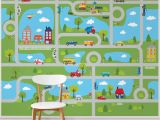 Graphic Murals for Walls Tyngsborough Road Map Peel and Stick 9 83 L X 94" W Wall Mural