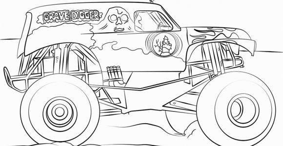 Grave Digger Monster Truck Coloring Pages Grave Digger Monster Truck Coloring Page