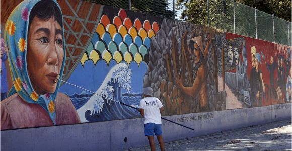 Great Wall Mural Los Angeles L A S Judith Baca Wins $50 000 Award Breaking Ground for