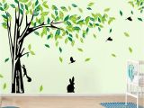 Green Monster Mural Großhandel Große Baum Wandaufkleber Wohnzimmer Abnehmbare Pvc