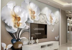 Grey Petals Wall Mural Beibehang Foto Papel De Parede Papel De Parede Personalizado