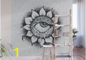 Grey Petals Wall Mural Droopy Wall Murals