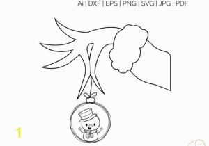 Grinch Hand Holding ornament Coloring Page Pin On Products