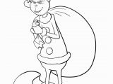 Grinch In Santa Suit Coloring Page the Grinch with T Bag Coloring Pages for You