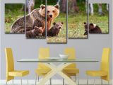 Grizzly Bear Wall Murals 2019 Wall Art Canvas Prints Home Decor Animal Brown Bears Family Paintings Living Room Landscape Posters From Print Art Canvas $16 41