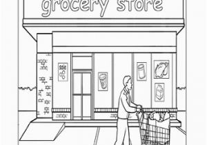 Grocery Shopping Coloring Pages Paint the town Grocery Store Educational Ideas