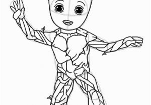 Guardians the Galaxy Groot Coloring Pages How to Draw Baby Groot