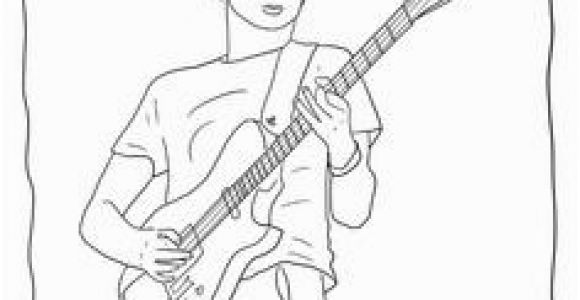 Guitar Player Coloring Page 9 Best Guitar Coloring Pages Images On Pinterest