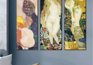 Gustav Klimt Wall Murals Amazon Invin Art Bo Painting 3 Pieces Framed Canvas