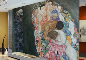 Gustav Klimt Wall Murals Us $17 54 Off Gustav Klimt lgemälde Leben Und tod Wandmalereien Wasserdichte Tapete Benutzerdefinierte 3d Foto Tapete Kunst Schlafzimmer
