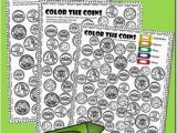 Half Dollar Coloring Page Free Color the Coin Worksheets School Pinterest
