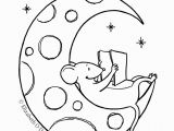 Half Moon Coloring Page Dulemba Coloring Page Tuesday Moon Mouse