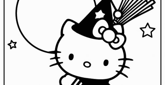 Halloween Coloring Pages Hello Kitty Haloween Hello Kitty Color Page Free