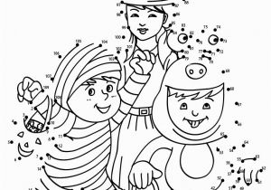 Halloween Dot to Dot Coloring Pages Halloween Costumes Dot to Dot Game Coloring Pages