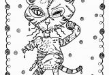 Halloween Frankenstein Coloring Pages 5 Pages Fantasy Cats Instant S Scarry Halloween