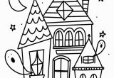 Halloween Haunted House Coloring Pages Free Halloween Coloring Page