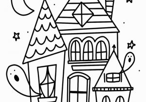 Halloween Haunted House Coloring Pages Free Halloween Coloring Page