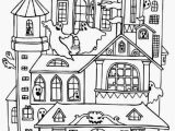 Halloween Haunted House Coloring Pages House Haunted Houses with Many Ghost Coloring Page