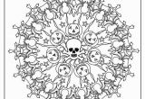 Halloween Mandala Coloring Pages Halloween Mandala Adult Coloring Page by