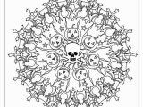 Halloween Mandala Coloring Pages Halloween Mandala Adult Coloring Page by