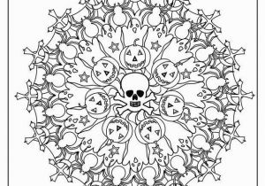 Halloween Spider Coloring Pages Halloween Mandala Adult Coloring Page by